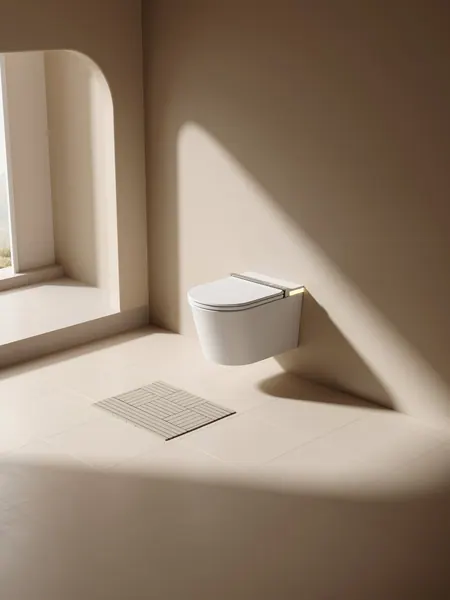 WC intelligente Keliss sospeso in un bagno luminoso